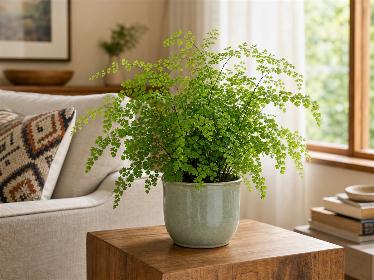 Potted plant in a home setting before background removal