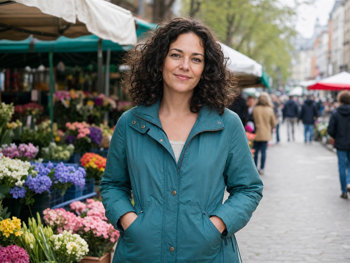 Portrait with an outdoor background before background removal